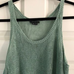 THEORY teal knit tank top
